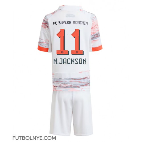 Camiseta Bayern Munich Nicolas Jackson #11 Visitante Equipación para niños 2025-26 manga corta (+ pantalones cortos)